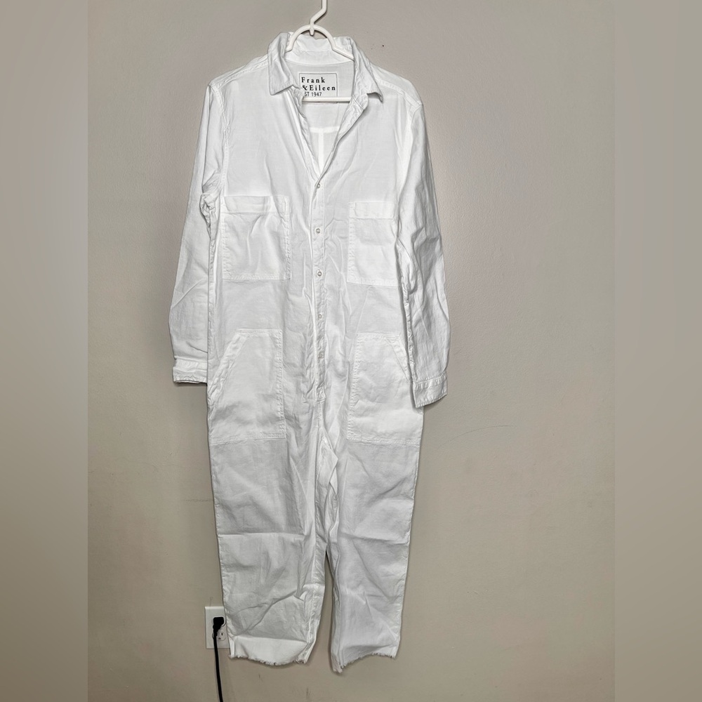 Frank & Eileen Northern Ireland White Jumpsuit Size Large EUC - Picture 5 of 9